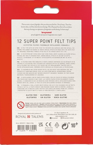 Bruynzeel viltstiften Super Point, etui met 12 stuks-3