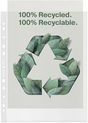 Esselte premium geperforeerde showtas, 100 % gerecycleerd, ft A4 maxi, 100 micron, pak van 100 stuks