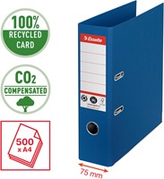 Esselte No.1 ordner, A4, rug 7,5 cm, blauw-2