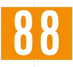 Codetab 8, rol van 500 tabs, oranje