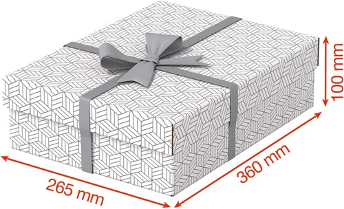 Esselte Home opberg- en geschenkdoos,  ft 26,5 x 36 x 10 cm, wit, pak van 3 stuks-2