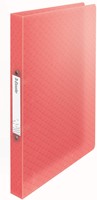 Esselte Colour'Breeze ringmap, 2 ringen, PP, ft A4, met soepele kaft, koraal