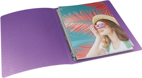 Esselte Colour'Breeze ringmap, 4 ringen, PP, ft A4, met soepele kaft, lavendel-2