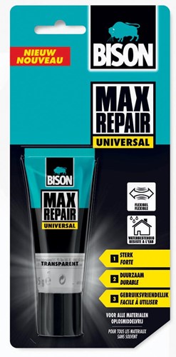 Bison lijm Max Repair Universal, blister met tube van 45 g