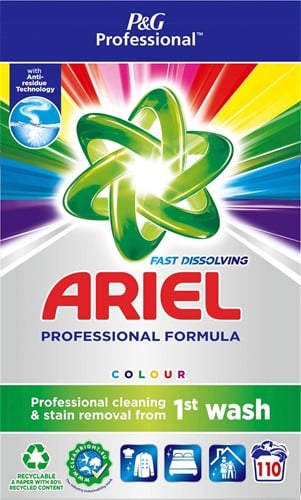 Ariel Professional Formula Fast Dissolving Colour waspoeder, doos van 6,6 kg, 110 wasbeurten