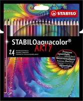 Kleurpotloden STABILO 1624 aquacolor Arty assorti etui à 24 stuks