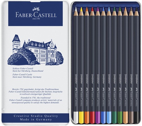 Kleurpotloden Faber-Castell Goldfaber assorti blik à 12 stuks-2