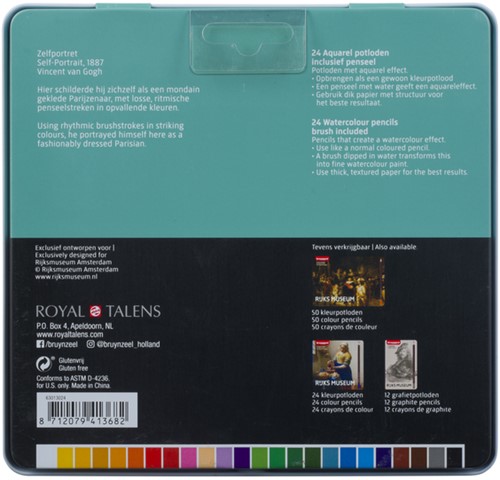 Aquarelpotlood Bruynzeel Rijksmuseum Vincent van Gogh blik à 24 kleuren-3