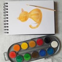 Waterverfset Bruynzeel Kids met penseel set à 12 kleuren-1