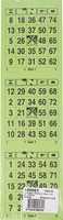 Bingokaarten, 3 kaarten per vel, pak van 5 x 100 vel