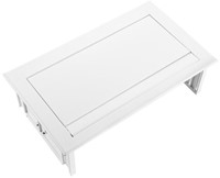 Inbouw stekkerdoos Power Desk In wit - 2x 230V + 2x USB Charger + 1x Keystone-3