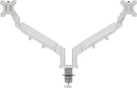 Leitz Ergo ruimtebesparende monitorarm, dubbel, lichtgrijs