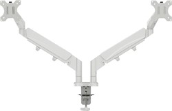 Leitz Ergo ruimtebesparende monitorarm, dubbel, lichtgrijs