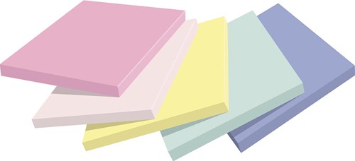 Post-it recycled notes Nature, 100 vel, ft76 x 76 mm, pak van 6 blokken, geassorteerde kleuren-2