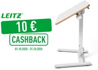 Leitz Ergo inklapbaar Zit/Sta bureau, klein, manueel, op voet