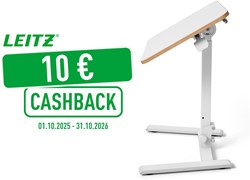 Leitz Ergo inklapbaar Zit/Sta bureau, klein, manueel, op voet