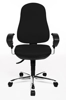 Topstar bureaustoel Support SY, zwart, basis uit chroom-2