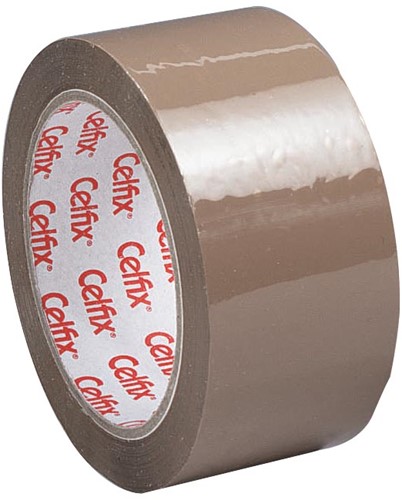 Celfix verpakkingsplakband ft 50 mm x 66 m, PP, bruin