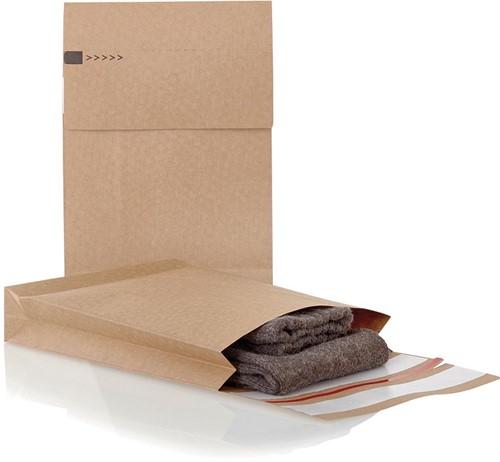 e-Green enveloppen met blokbodem, ft 350 x 250 x 50 + 96 mm, doos van 250 stuks-2