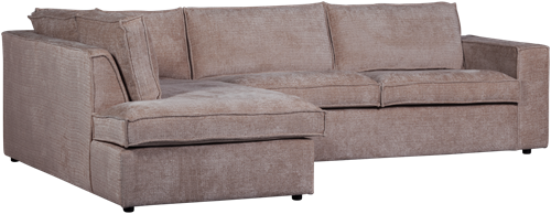 Hajo Hoekbank Links Chenille Taupe-3