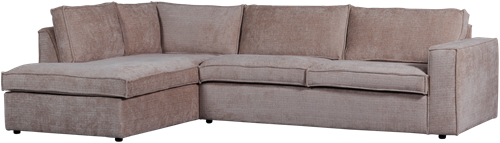 Hajo Hoekbank Links Chenille Taupe