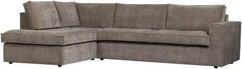 Hajo Hoekbank Links Rib Taupe