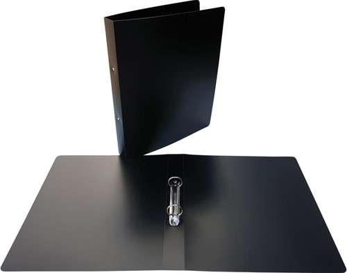 Alpha ringmap, voor ft A4, uit PP, 2 ringen van 25 mm, zwart-2