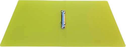 Alpha ringmap, voor ft A4, uit PP, 2 ringen van 25 mm, transparant geel-2