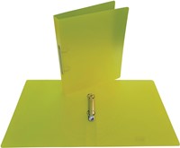 Alpha ringmap, voor ft A4, uit PP, 2 ringen van 25 mm, transparant geel-3