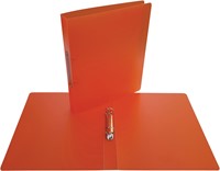 Alpha ringmap, voor ft A4, uit PP, 2 ringen van 25 mm, transparant oranje-3