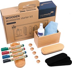 Legamaster WOODEN starterkit voor whiteboards, doos