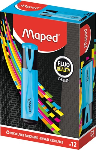 Maped markeerstift Fluo'Peps Classic blauw