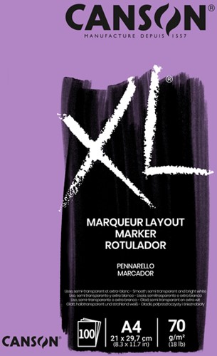Tekenblok Canson XL Marker A4 70gram 100 vel