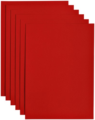 Kopieerpapier Papicolor A4 200gr 6 vel rood