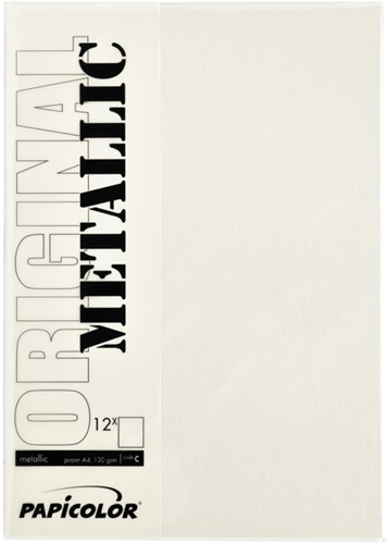 Kopieerpapier Papicolor A4 120gr 6 vel metallic ivoor-3