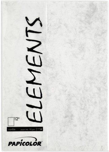 Kopieerpapier Papicolor A4 90gr 12 vel marble grijs-3