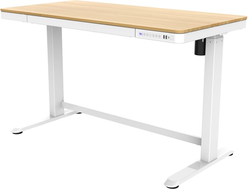 Elektrisch verstelbare zit sta werkplek eiken wit Euroseats