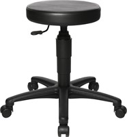 Topstar kruk Tec 70, zonder voetring, met wieltjes, zwart