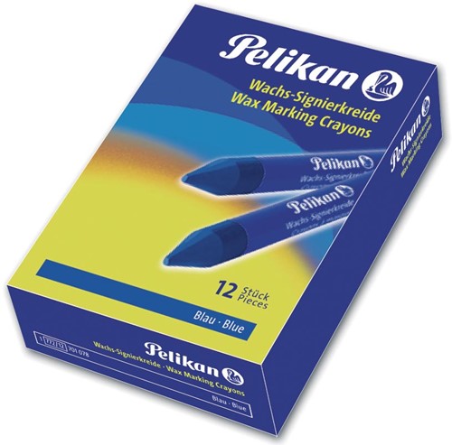 Pelikan vetkrijt 772 blauw, doos van 12 stuks