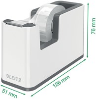 Plakbandhouder Leitz WOW wit/grijs-2