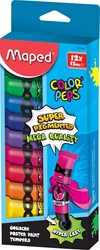 Maped Color'Peps plakkaatverf, tubes van 12 ml, ophangdoos met 12 tubes in geassorteerde kleuren