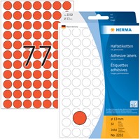 Etiket HERMA 2232 rond 13mm rood 2464stuks-1