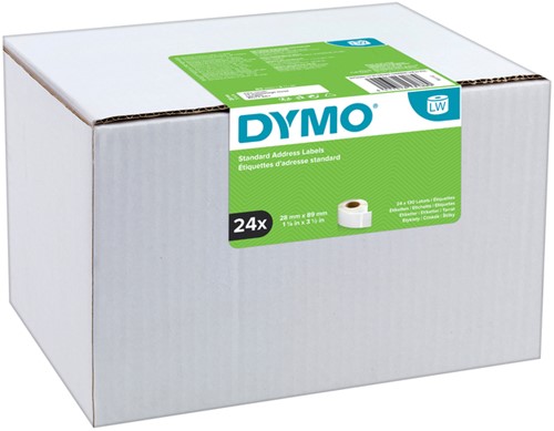 Etiket Dymo LabelWriter adressering 28x89mm 24 rollen á 130 stuks wit-3