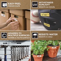 Labeltape Dymo LabelManager D1 polyester 12mm duurzaam zwart op wit-2