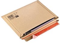 Verzendenvelop met balg, plakstrip aan lange zijde, ft 50 x 250 x 360 mm, bruin-1