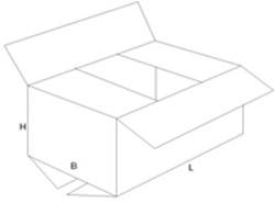 Verzenddoos, enkele golf, 3 mm, bruin, ft 350 x 350 x 250 mm