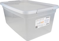 DONAU Home opbergdoos, 40 liter, transparant