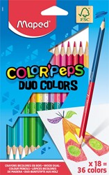 Maped kleurpotlood Color'Peps Duo, blister met 18 stuks