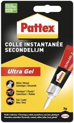 Secondelijm Pattex Ultra GEL tube 3 gram op blister