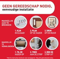 Bevestigingsstrip Command klik vast smal 5,4kg wit-3